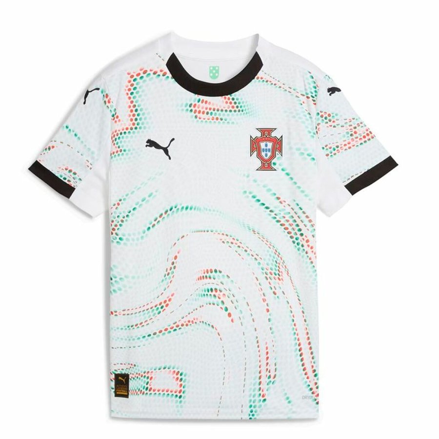 Kortrmet fodboldtrje til brn Puma Portugal Away Repl Hvid #1