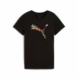 Kort�rmet T-shirt til Kvinder Puma Graphics Floral Cat Sort #1