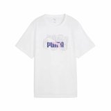 Kort�rmet T-shirt til Kvinder Puma  Graphics Stacked #1