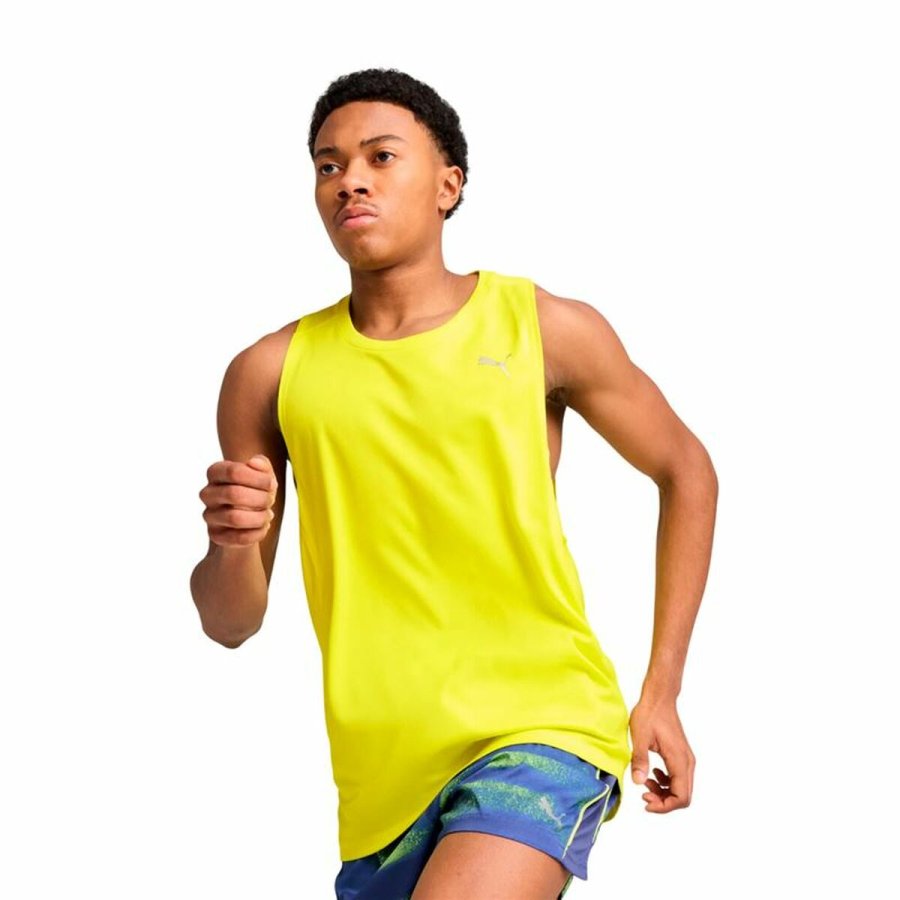 T-shirt til M�nd uden �rmer Puma Run Velocity Tank Gul #3