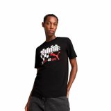 Kort�rmet T-shirt til M�nd Puma Graphics Moto Flag Sort #3