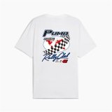Kort�rmet T-shirt til M�nd Puma Graphics Moto Flag Hvid #2