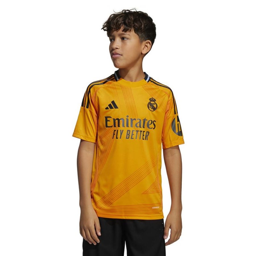 Kort�rmet fodboldtr�je til b�rn Adidas Real A Jsy Orange #3