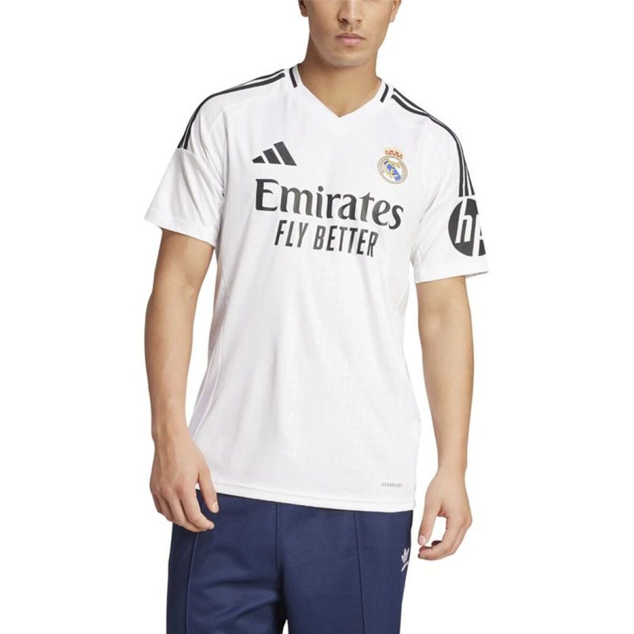 Kort�rmet fodboldtr�je til m�nd Adidas Real Madrid 24/25 Home Hvid #1