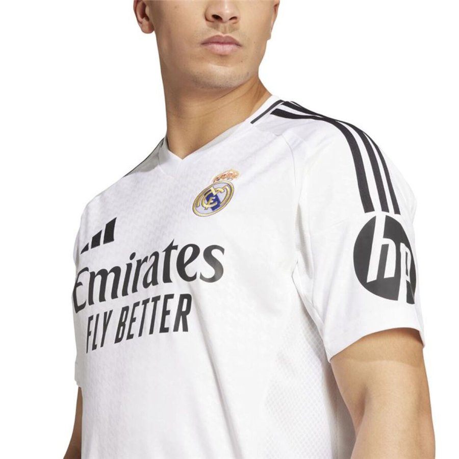 Kort�rmet fodboldtr�je til m�nd Adidas Real Madrid 24/25 Home Hvid #3