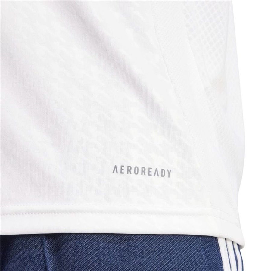 Kort�rmet fodboldtr�je til m�nd Adidas Real Madrid 24/25 Home Hvid #4