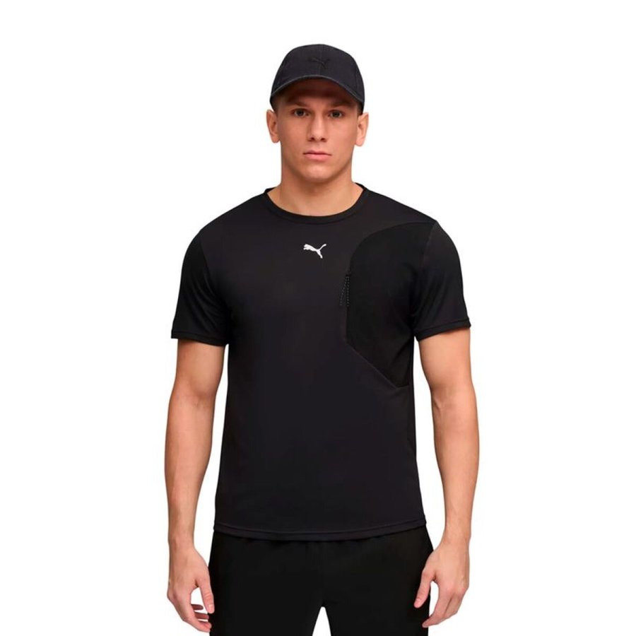 Kort�rmet T-shirt til M�nd Puma M Flex Pocket Sort #3