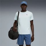 Kort�rmet T-shirt til M�nd Puma Graphics Running Fas Lysebl� #3