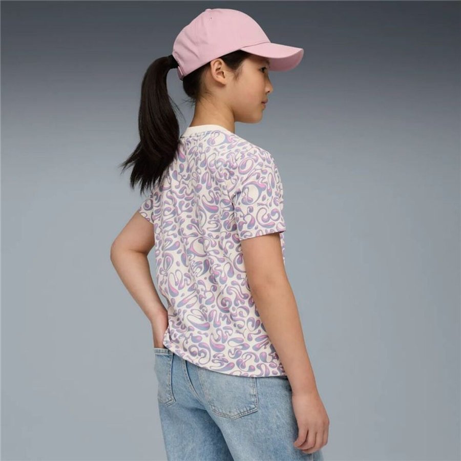 B�rne Kort�rmet T-shirt Puma Tweenerverse Aop Beige #4