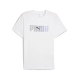 Kort�rmet T-shirt til M�nd Puma Essentials Logo Lab Hvid #1