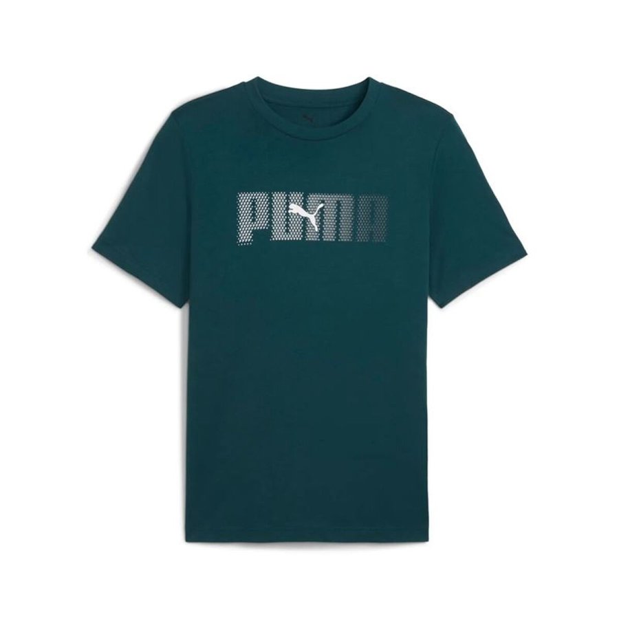 Kort�rmet T-shirt til M�nd Puma Essentials Logo Lab Bl� #1
