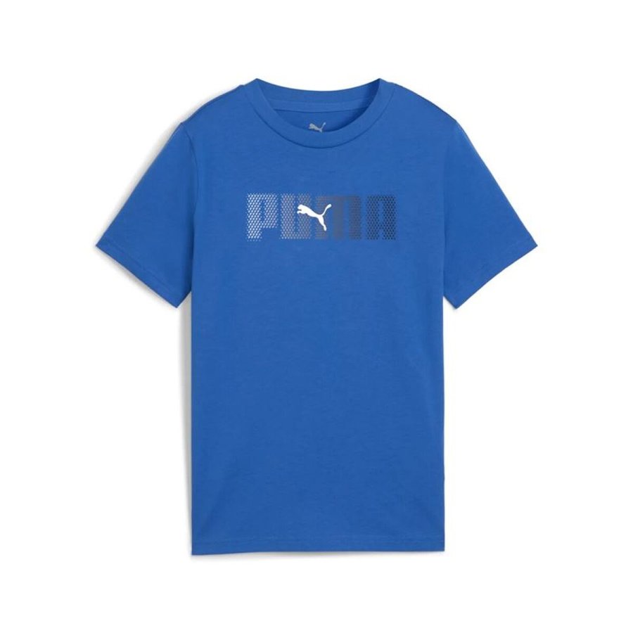 B�rne Kort�rmet T-shirt Puma Essentials Logo Lab B Bl� #1