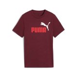 B�rne Kort�rmet T-shirt Puma Essentials 2 Color No.1 R�dbrun #1