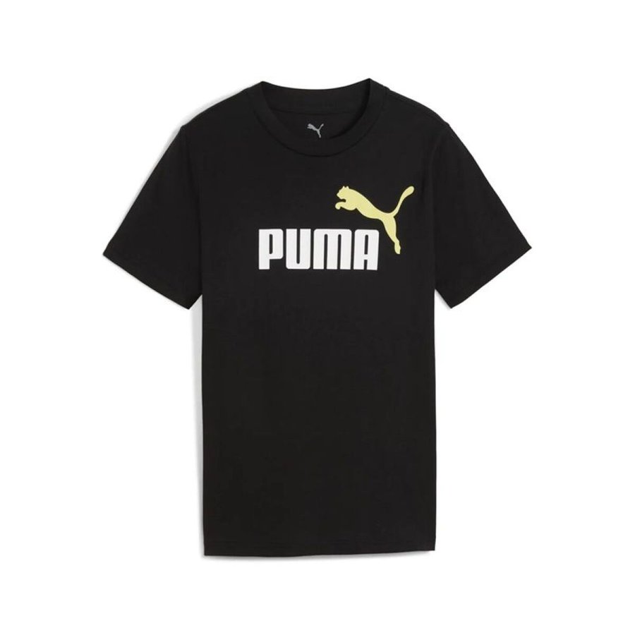 B�rne Kort�rmet T-shirt Puma Essentials 2 Color No.1 Log Sort #1