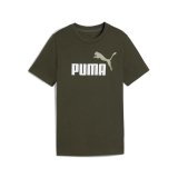 B�rne Kort�rmet T-shirt Puma Essentials 2 Color No.1 Log Oliven #1