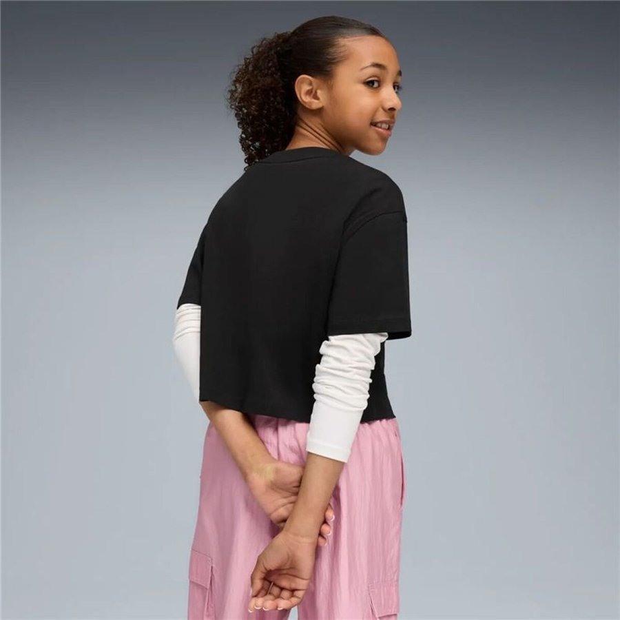 B�rne Kort�rmet T-shirt Puma Essentials 2 Color No. 1 Sort #4