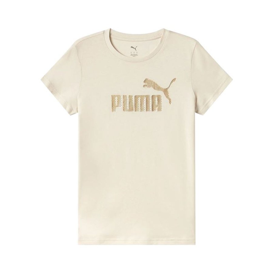 Kort�rmet T-shirt til M�nd Puma Essentials+ Textured Foil Beige #1