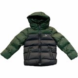 Sportsjakke til brn Puma Colourblock Poly Sort/Grn #2