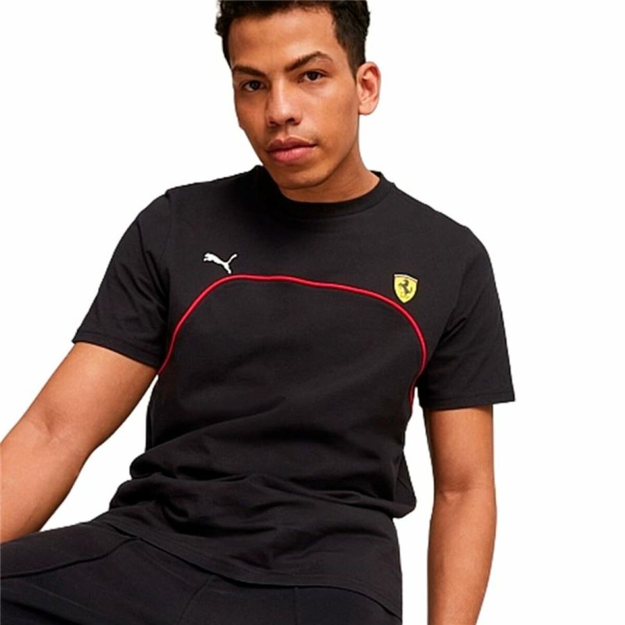 Kortrmet T-shirt til Mnd Puma Ferrari Race Sort #3