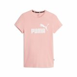 Kort�rmet T-shirt til Kvinder Puma Ess Logo Lyser�d #1
