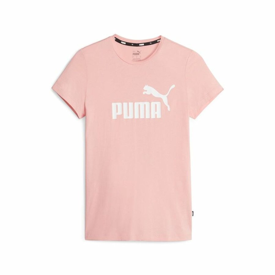 Kort�rmet T-shirt til Kvinder Puma Ess Logo Lyser�d #1