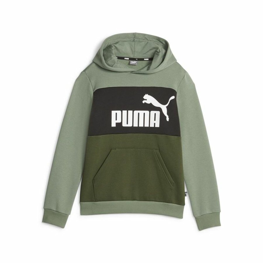 Sweatshirt til Brn Puma Ess Block Fl Grn #1