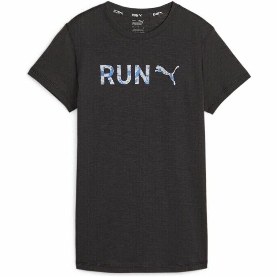 Kortrmet T-shirt til Kvinder Puma Graphicc Sort #1