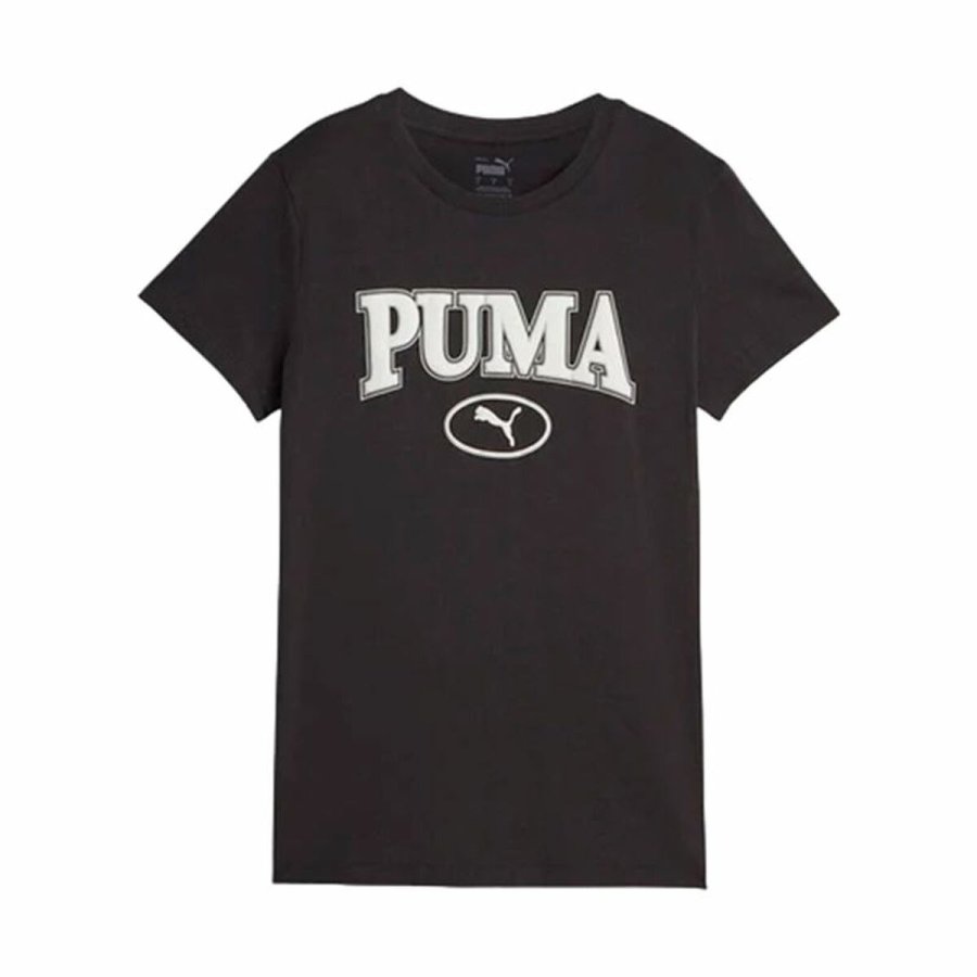 Kortrmet T-shirt til Kvinder Puma Squad Graphicc Sort #1