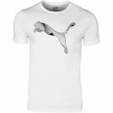 Brne Kortrmet T-shirt Puma Active Sports Graphic Hvid #1