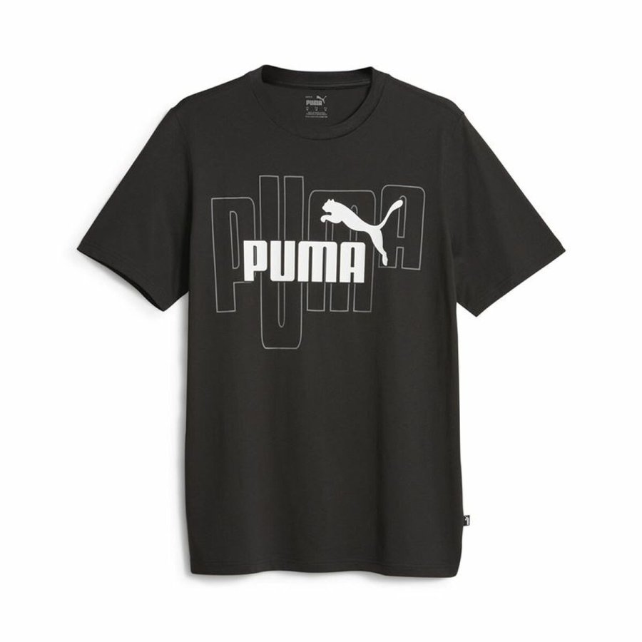 Kortrmet T-shirt til Mnd Puma Graphiccs No. 1 Logo #1