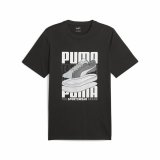 Kortrmet T-shirt til Mnd Puma Graphiccs Sneaker Sort #1