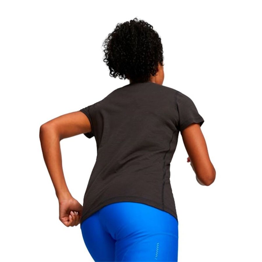 Kort�rmet T-shirt til Kvinder Puma Q3 Sort Fitness #4