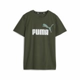 Brne Kortrmet T-shirt Puma Ess+ 2 Col Logo Mrk grn #1