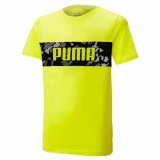 Brne Kortrmet T-shirt Puma Active Sports Graphic Gul #1