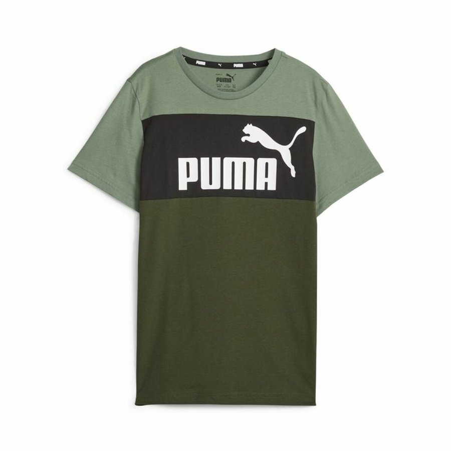 Brne Kortrmet T-shirt Puma Ess Block Grn #1