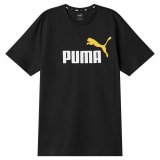 Kortrmet T-shirt til Mnd Puma Ess+ 2 Col Logo Sort #1