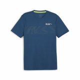 Kortrmet T-shirt til Mnd Puma  Run Favourite Mrkebl #1