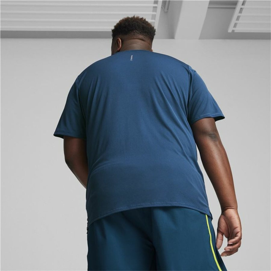 Kortrmet T-shirt til Mnd Puma  Run Favourite Mrkebl #4