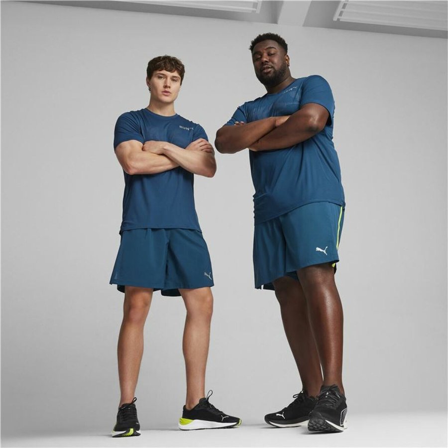 Kortrmet T-shirt til Mnd Puma  Run Favourite Mrkebl #7