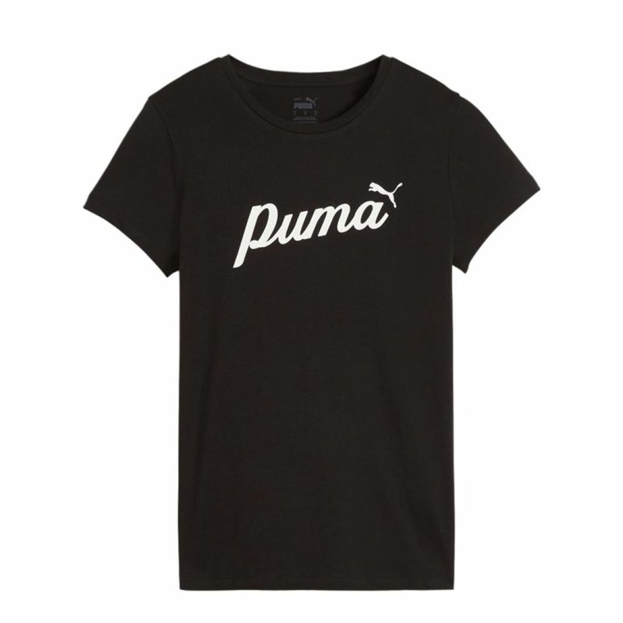 Kortrmet T-shirt til Kvinder Puma Essentials+ Script #1
