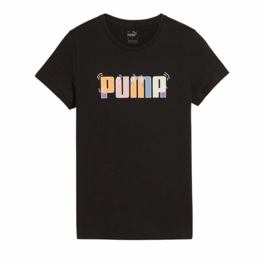 Kortrmet T-shirt til Kvinder Puma  Essential+ Graphic #1
