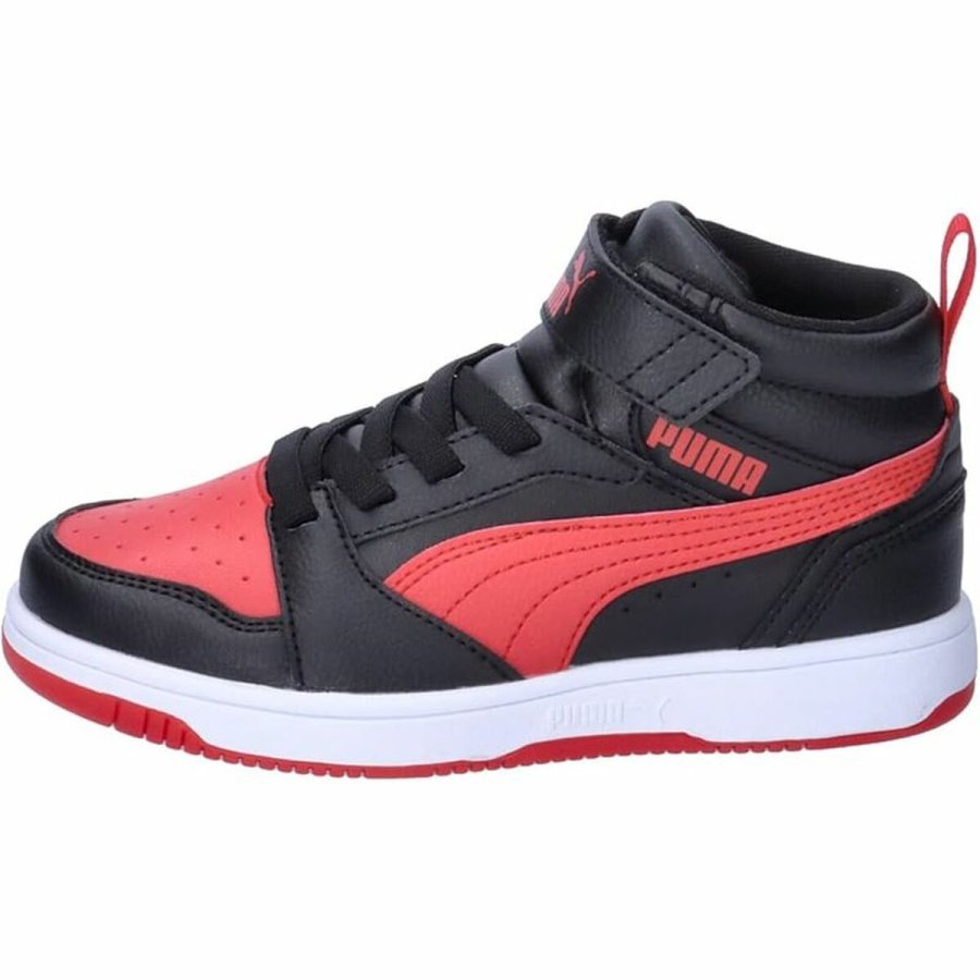 Sportssko til brn Puma Rebound V6 Mid Sort Rd #1