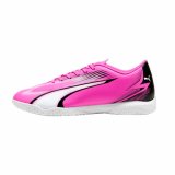 Indendrs fodboldstvler til voksne Puma Ultra Play Hvid Mrk pink Unisex #1