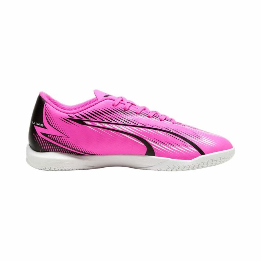 Indendrs fodboldstvler til voksne Puma Ultra Play Hvid Mrk pink Unisex #2