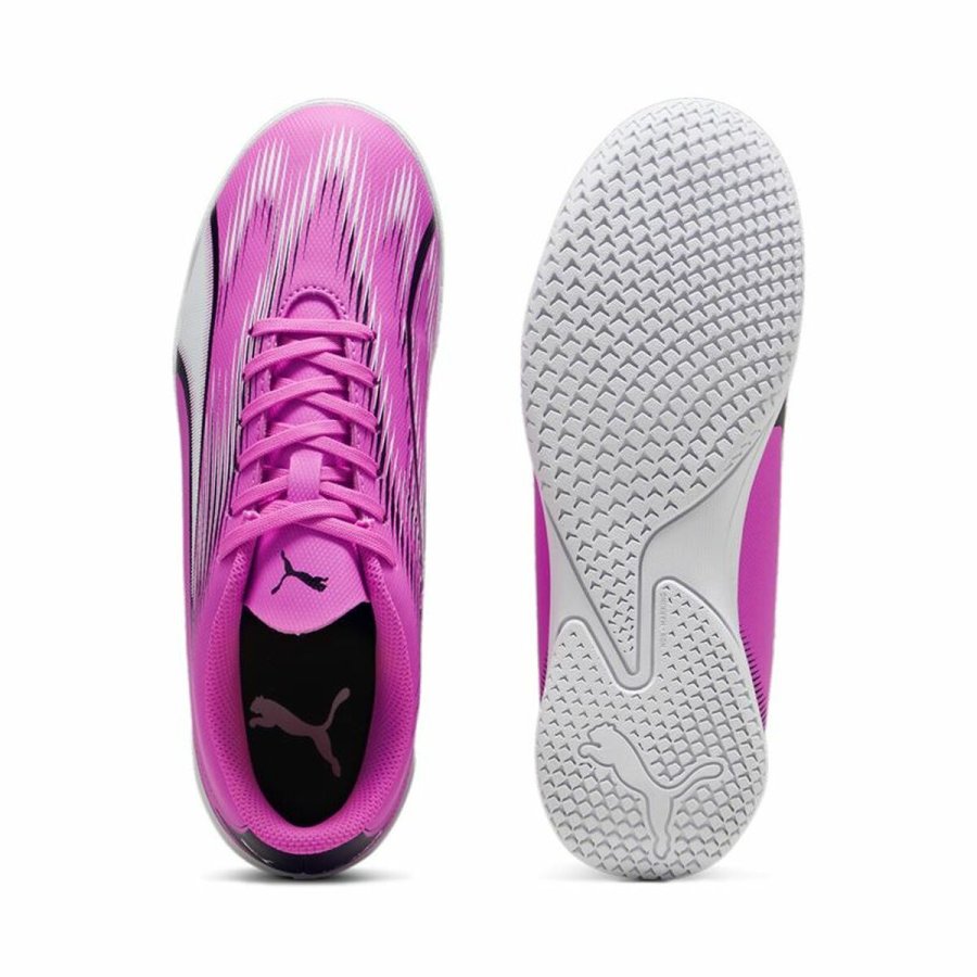 Indend�rs fodboldst�vler til b�rn Puma Ultra Play Hvid M�rk pink B�rns Unisex #3