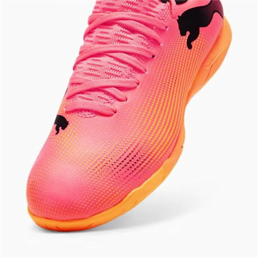 Indendrs fodboldstvler til brn Puma Future 7 Play Orange Brns Unisex #4