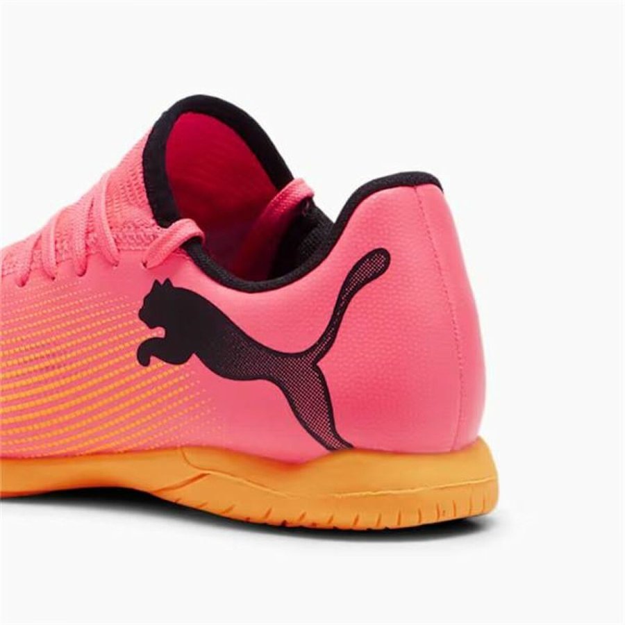 Indendrs fodboldstvler til brn Puma Future 7 Play Orange Brns Unisex #6
