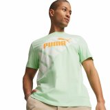 Kortrmet T-shirt til Mnd Puma POWER Graphic  Cyan #3