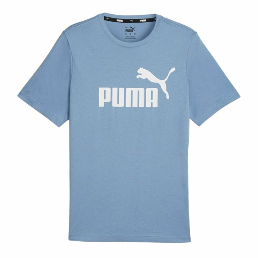 Kortrmet T-shirt til Mnd Puma Essentials Zen Indigo #1