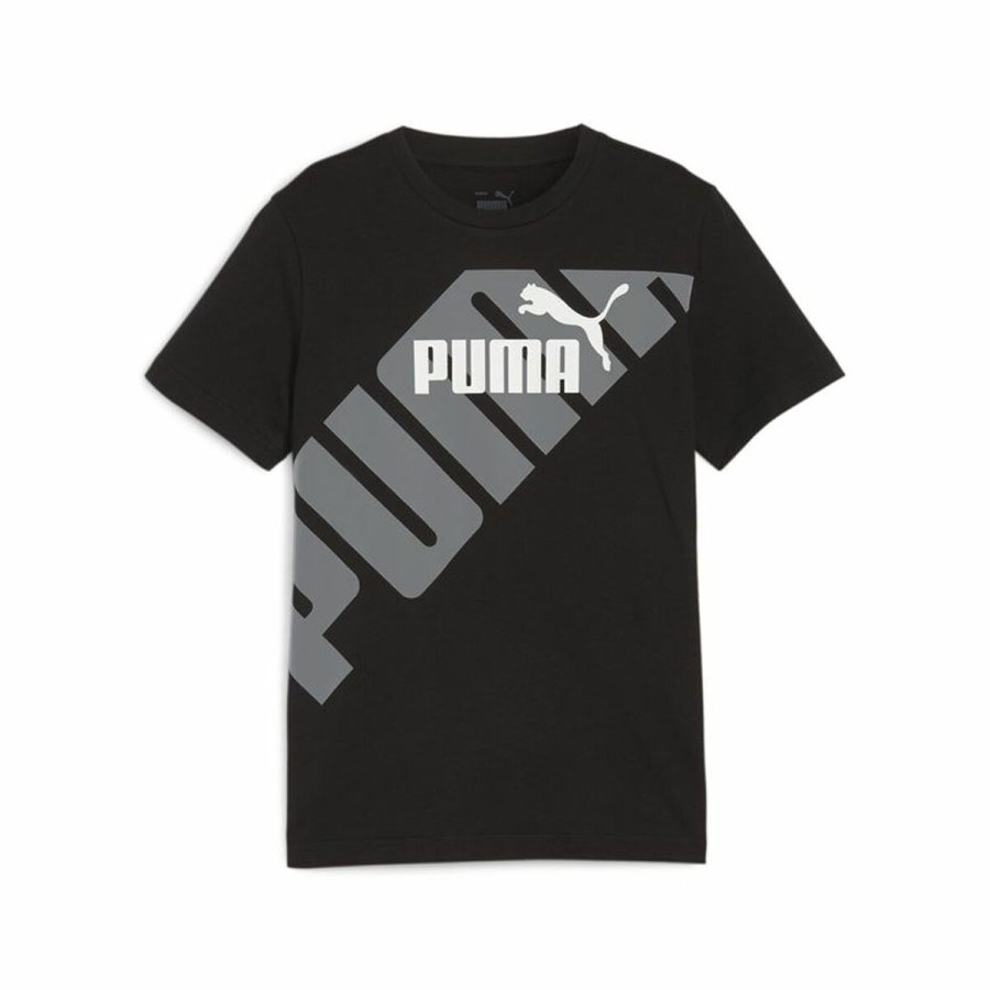 Brne Kortrmet T-shirt Puma Power Graphic Sort #1